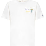 T-shirt in cotone con ricamo POT0001 04462L MC2 SAINT BARTH 