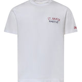 T-shirt con ricamo in cotone PRL0002 00320L MC2 SAINT BARTH 