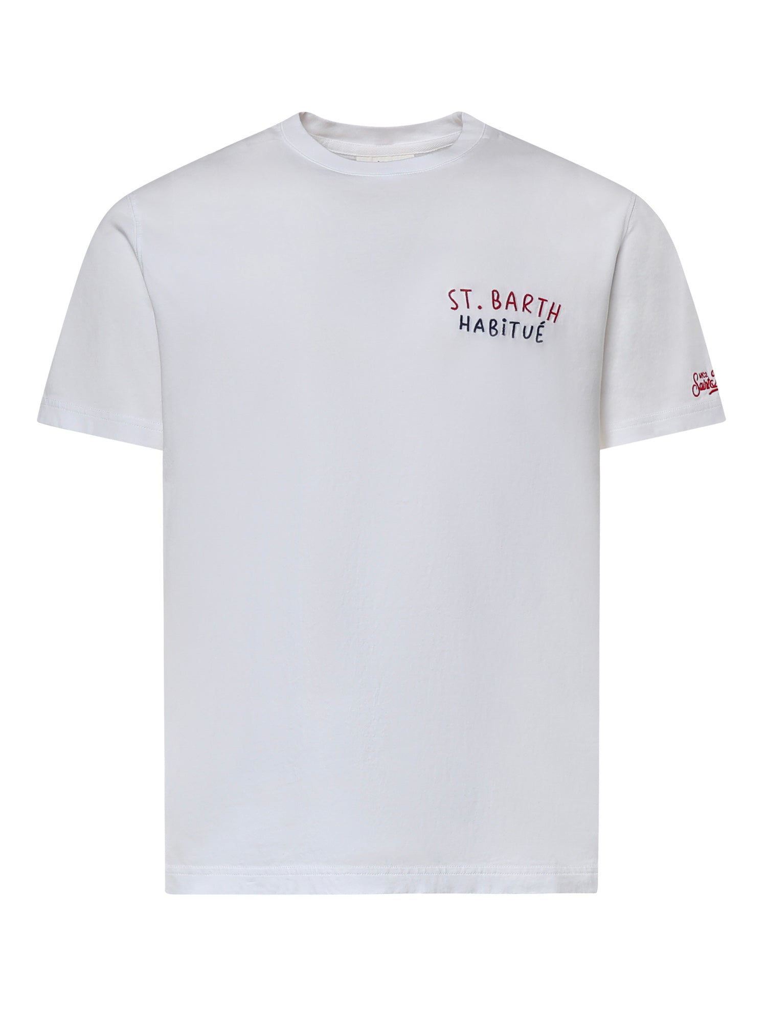 T-shirt con ricamo in cotone PRL0002 00320L MC2 SAINT BARTH 