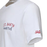 T-shirt con ricamo in cotone PRL0002 00320L MC2 SAINT BARTH 