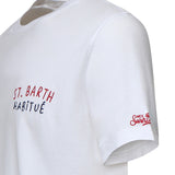 T-shirt con ricamo in cotone PRL0002 00320L MC2 SAINT BARTH 