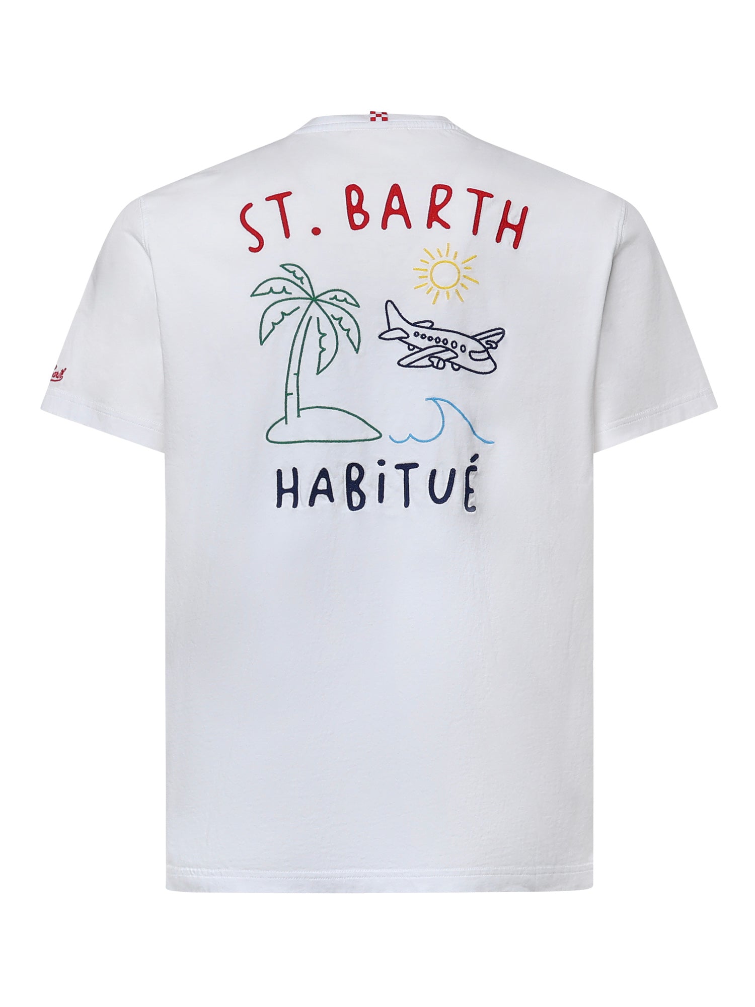 T-shirt con ricamo in cotone PRL0002 00320L MC2 SAINT BARTH 