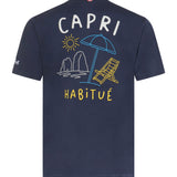 T-shirt con ricamo in cotone PRL0002 02502L MC2 SAINT BARTH 