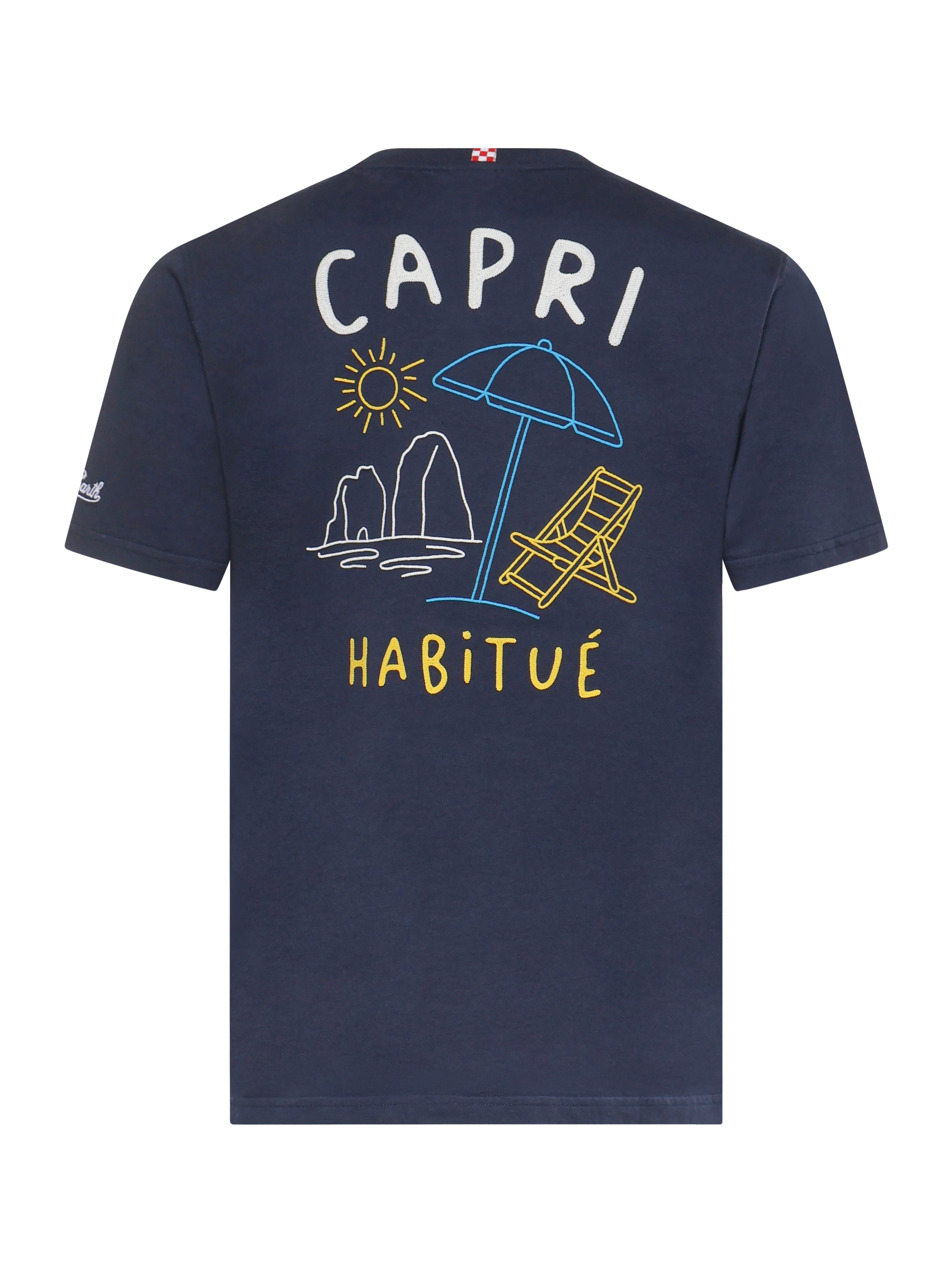 T-shirt con ricamo in cotone PRL0002 02502L MC2 SAINT BARTH 