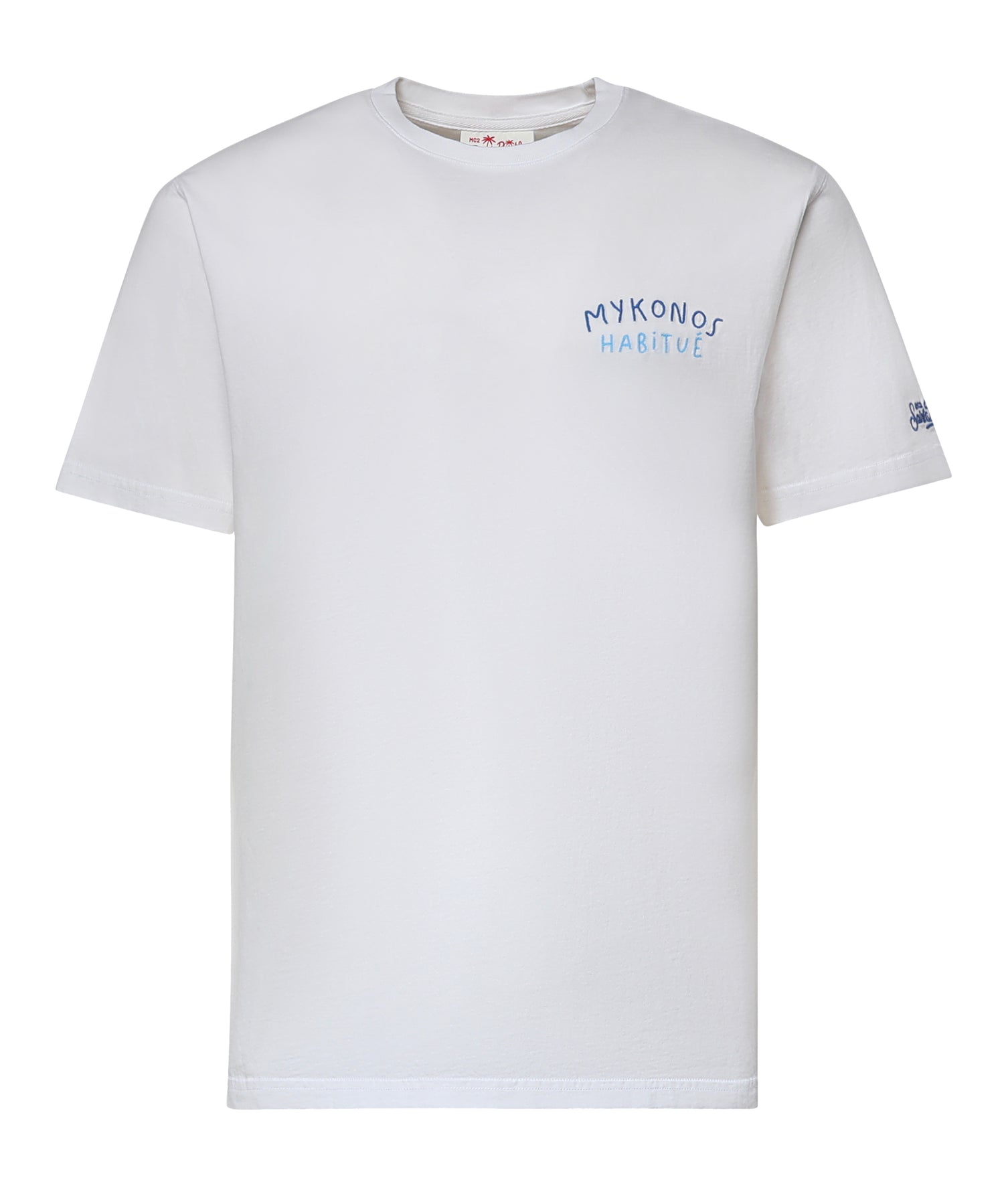 T-shirt con ricamo in cotone PRL0002 02506L MC2 SAINT BARTH 