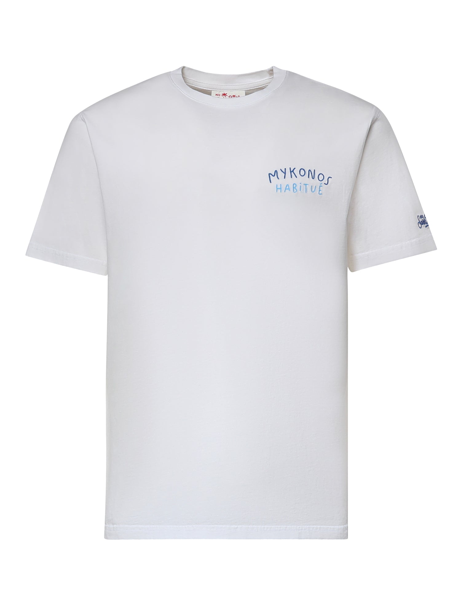 T-shirt con ricamo in cotone PRL0002 02506L MC2 SAINT BARTH 