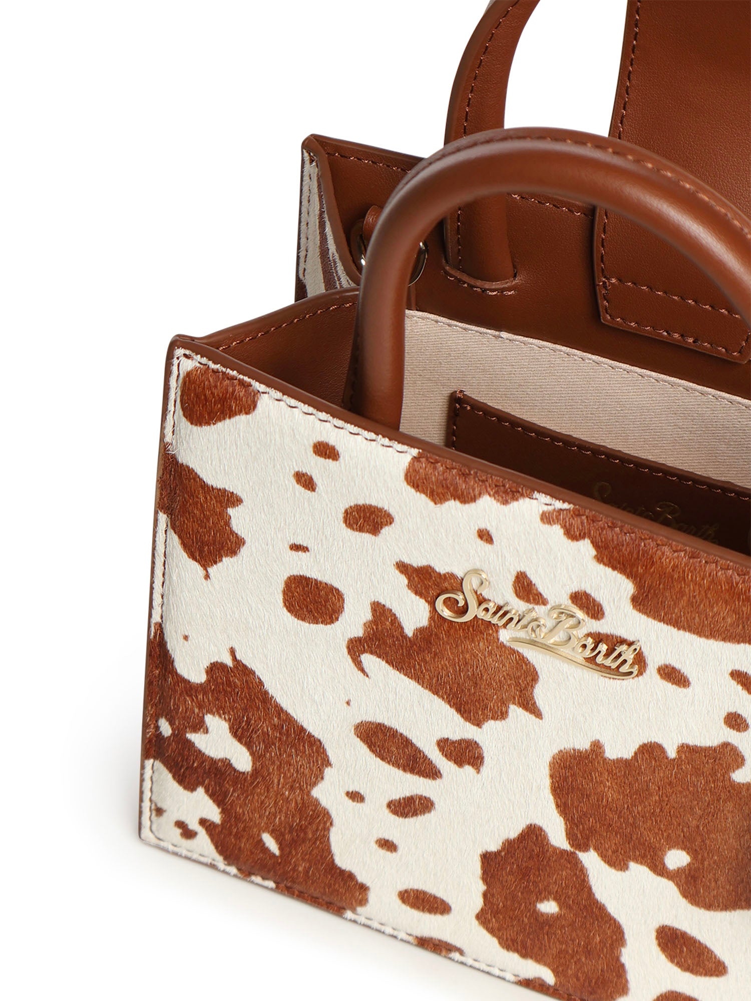 Borsa Shop Mini in cavallino con stampa muccata SHBM0002 00007L MC2 SAINT BARTH 