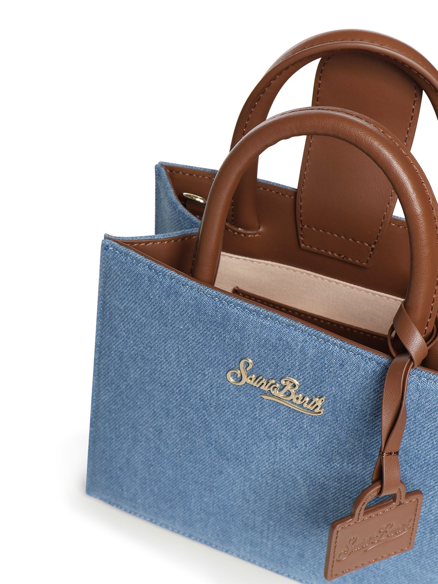 Borsa Shop Mini in denim e pelle SHBM0002 00009L MC2 SAINT BARTH 