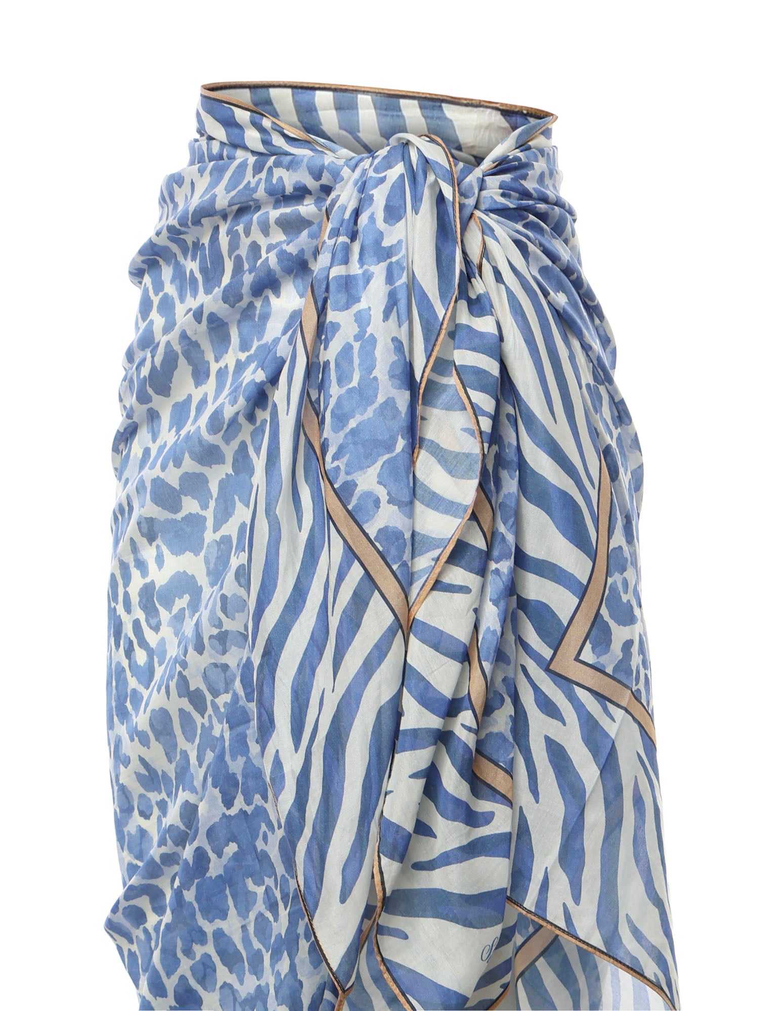 Pareo lungo in misto cotone e seta TAIT001 09731L MC2 SAINT BARTH 