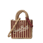 Borsa Mini Vanity rafia con stampa a righe VAMI004 00406L MC2 SAINT BARTH 