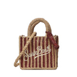 Borsa Mini Vanity rafia con stampa a righe VAMI004 00406L MC2 SAINT BARTH 