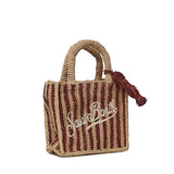 Borsa Mini Vanity rafia con stampa a righe VAMI004 00406L MC2 SAINT BARTH 
