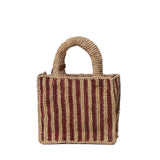 Borsa Mini Vanity rafia con stampa a righe VAMI004 00406L MC2 SAINT BARTH 