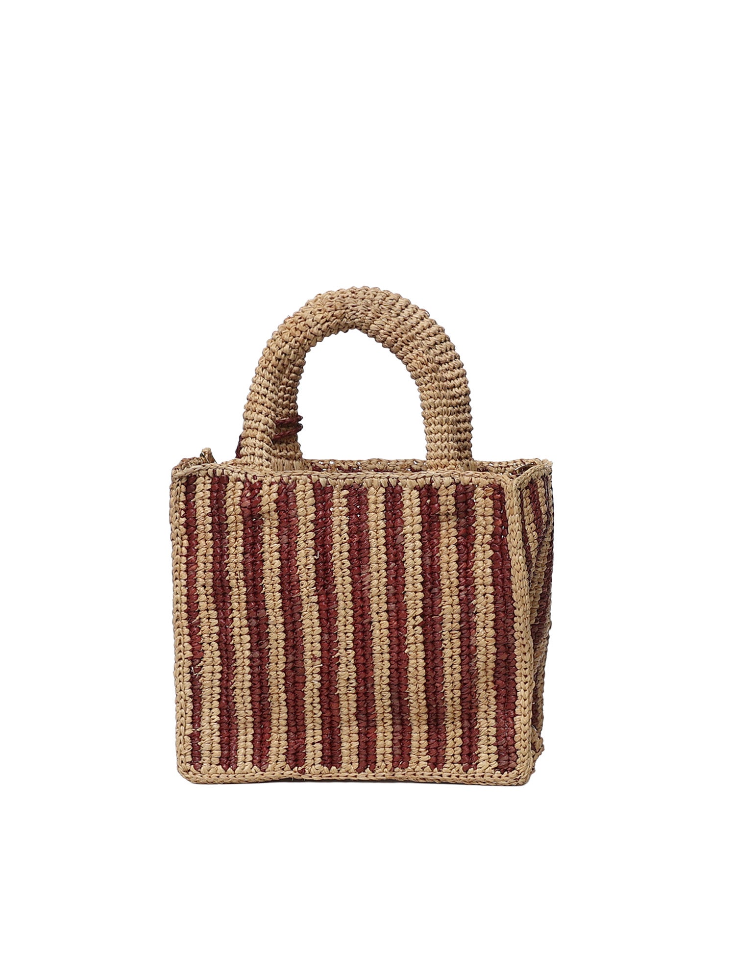 Borsa Mini Vanity rafia con stampa a righe VAMI004 00406L MC2 SAINT BARTH 