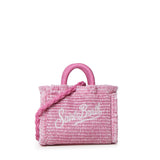Borsa Vanity micro effetto paglia con logo VAMI015 00223L MC2 SAINT BARTH 