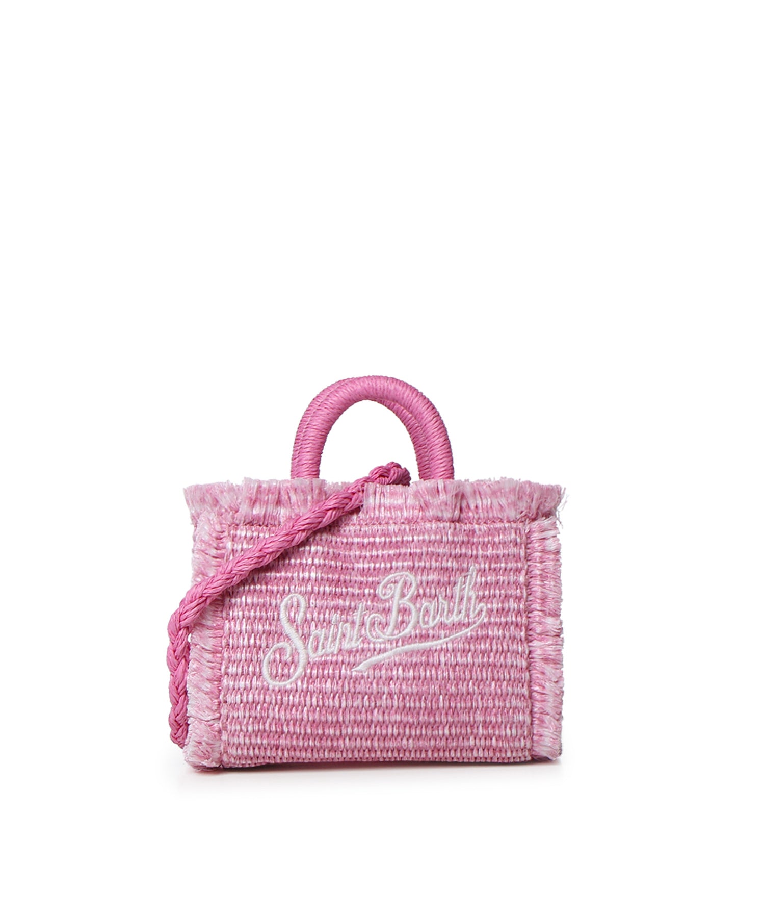 Borsa Vanity micro effetto paglia con logo VAMI015 00223L MC2 SAINT BARTH 