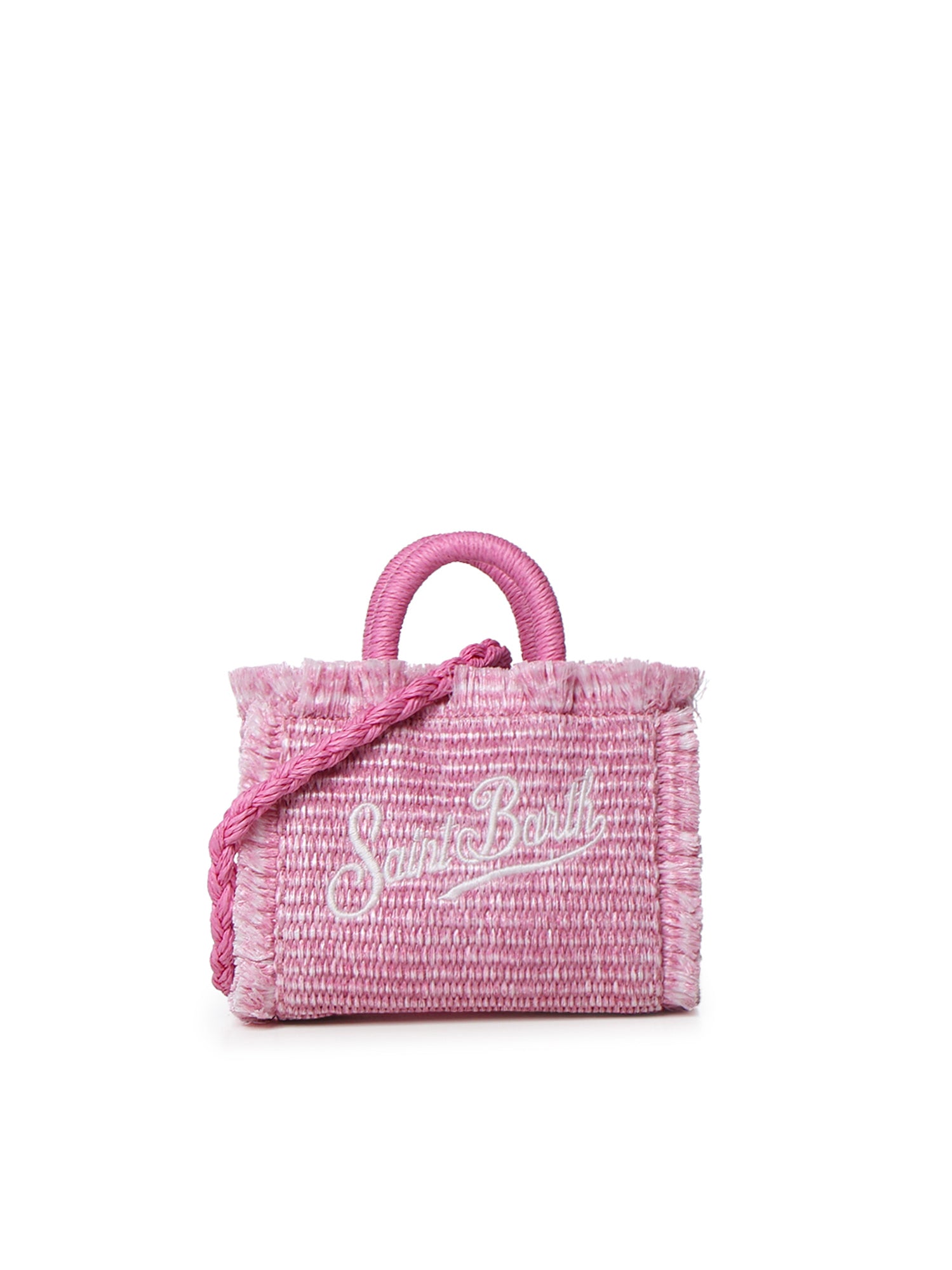 Borsa Vanity micro effetto paglia con logo VAMI015 00223L MC2 SAINT BARTH 