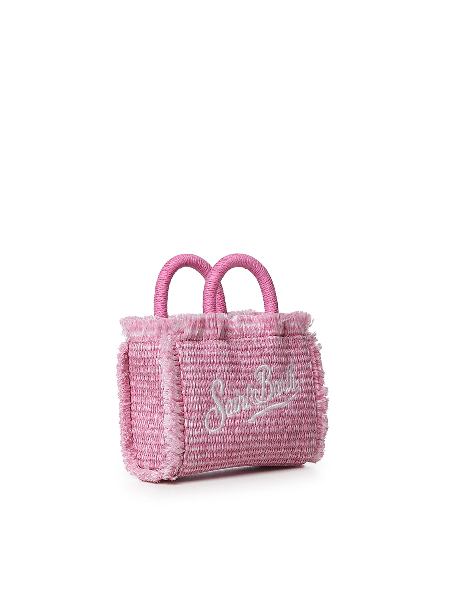 Borsa Vanity micro effetto paglia con logo VAMI015 00223L MC2 SAINT BARTH 