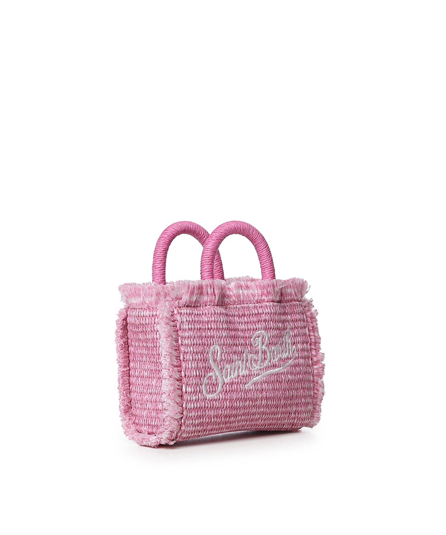 Borsa Vanity micro effetto paglia con logo VAMI015 00223L MC2 SAINT BARTH 