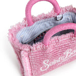 Borsa Vanity micro effetto paglia con logo VAMI015 00223L MC2 SAINT BARTH 