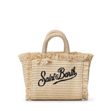 Borsa Vanity micro effetto paglia con logo VAMI015 00421L MC2 SAINT BARTH 