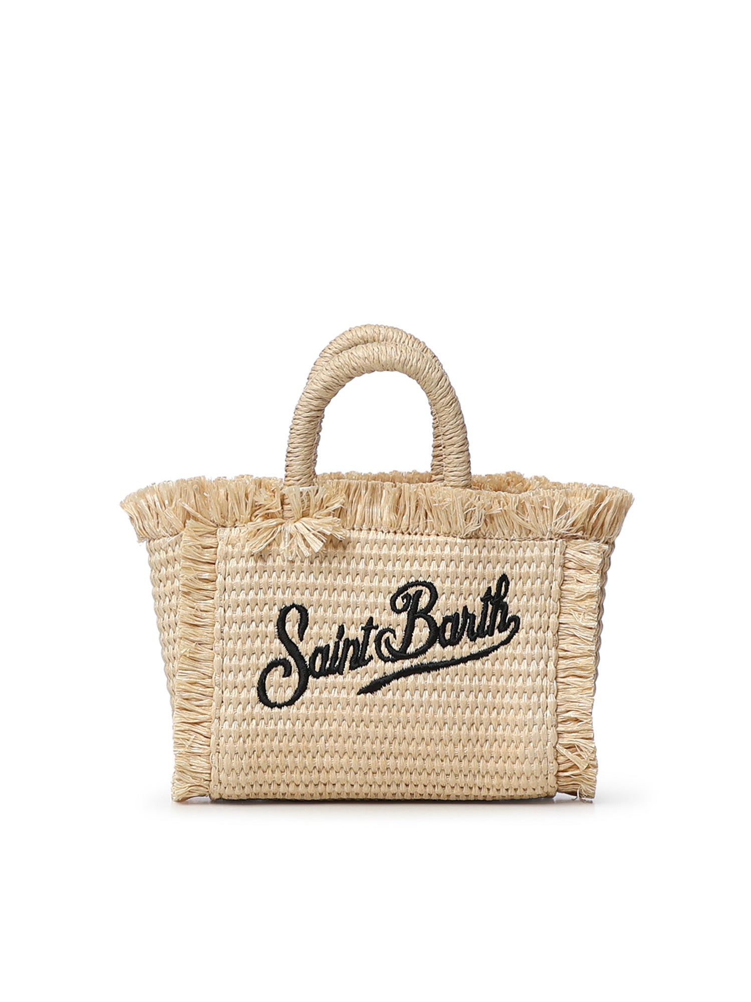 Borsa Vanity micro effetto paglia con logo VAMI015 00421L MC2 SAINT BARTH 