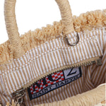 Borsa Vanity micro effetto paglia con logo VAMI015 00421L MC2 SAINT BARTH 