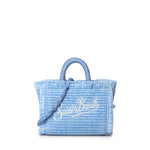 Borsa Vanity micro effetto paglia con logo VAMI015 01267L MC2 SAINT BARTH 