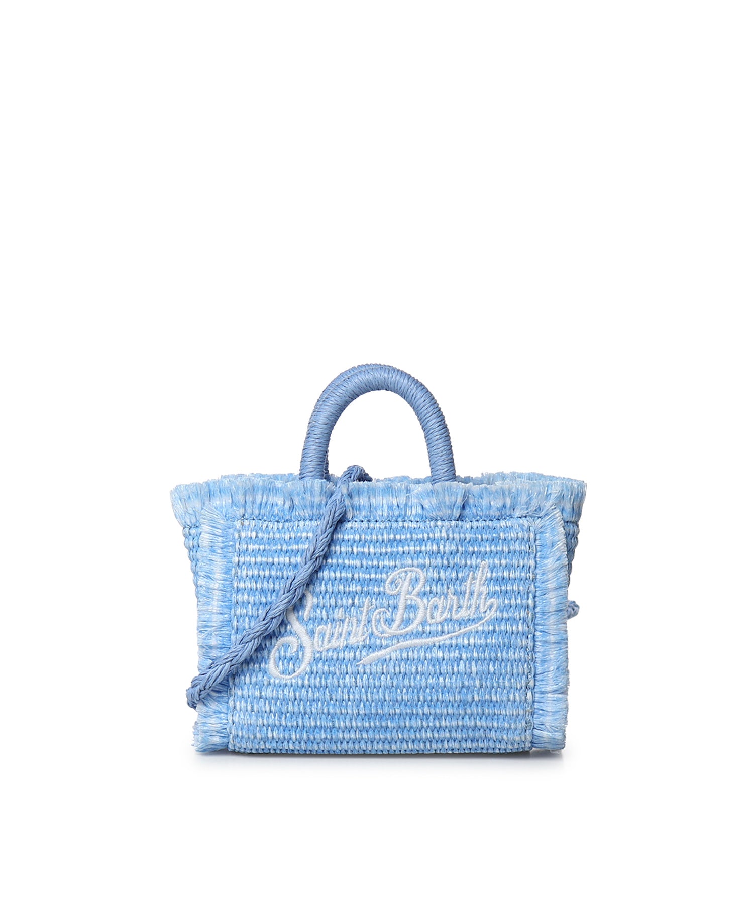 Borsa Vanity micro effetto paglia con logo VAMI015 01267L MC2 SAINT BARTH 