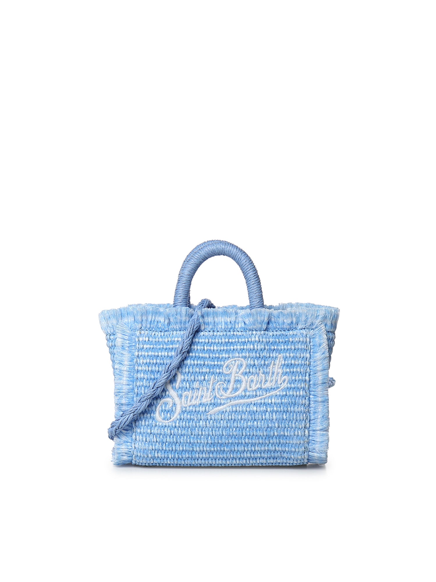 Borsa Vanity micro effetto paglia con logo VAMI015 01267L MC2 SAINT BARTH 