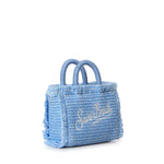 Borsa Vanity micro effetto paglia con logo VAMI015 01267L MC2 SAINT BARTH 