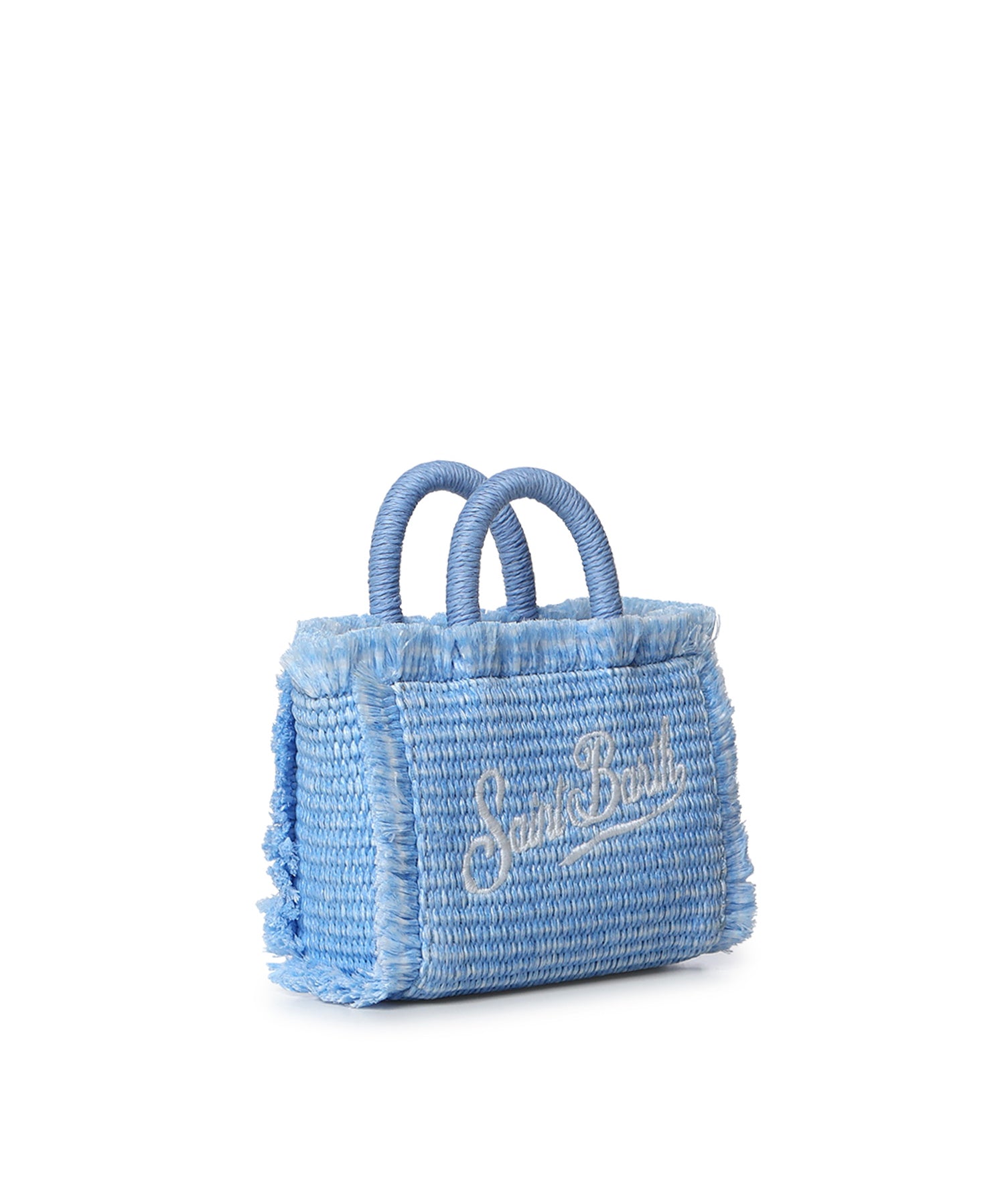 Borsa Vanity micro effetto paglia con logo VAMI015 01267L MC2 SAINT BARTH 