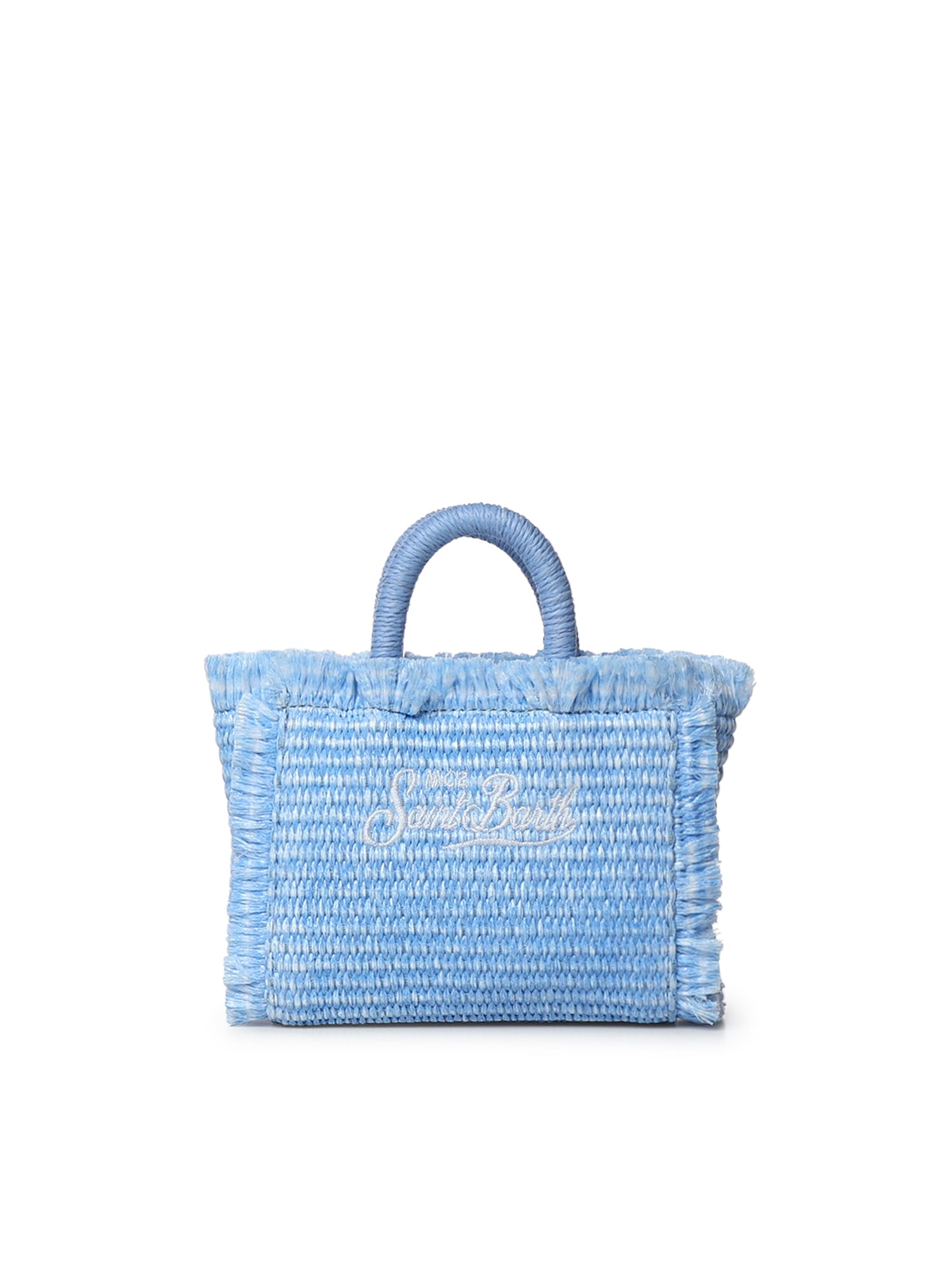 Borsa Vanity micro effetto paglia con logo VAMI015 01267L MC2 SAINT BARTH 