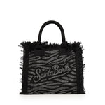 Borsa Vanity in canvas con stampa zebrata e strass VANI001 00629L MC2 SAINT BARTH 