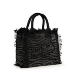 Borsa Vanity in canvas con stampa zebrata e strass VANI001 00629L MC2 SAINT BARTH 