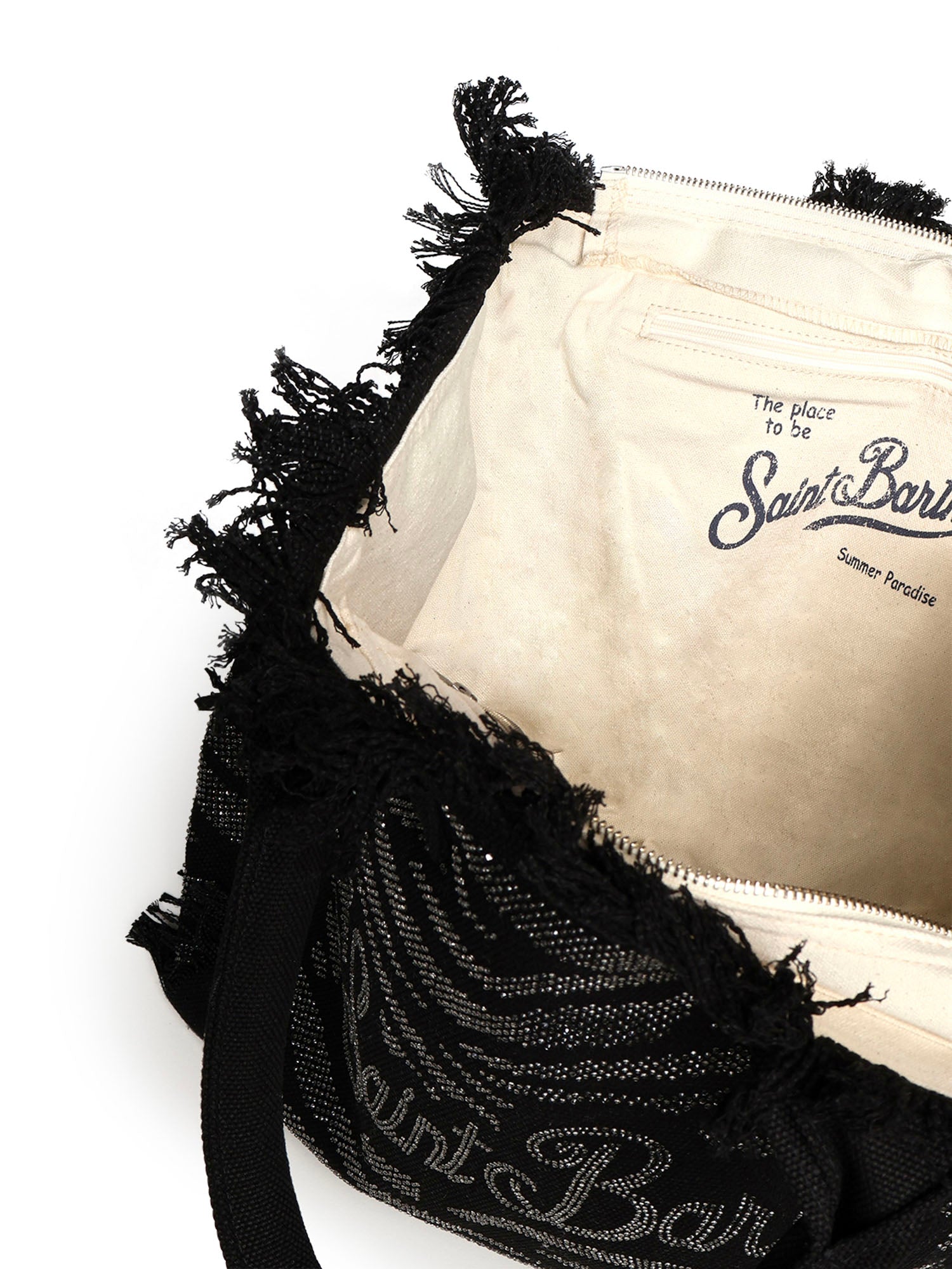 Borsa Vanity in canvas con stampa zebrata e strass VANI001 00629L MC2 SAINT BARTH 