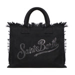 Borsa Vanity in canvas con logo in strass VANI001 02563L MC2 SAINT BARTH 