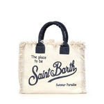 Borsa Vanity in canvas con frange VANI001 02564L MC2 SAINT BARTH 