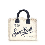 Borsa Vanity in canvas con frange VANI001 02564L MC2 SAINT BARTH 