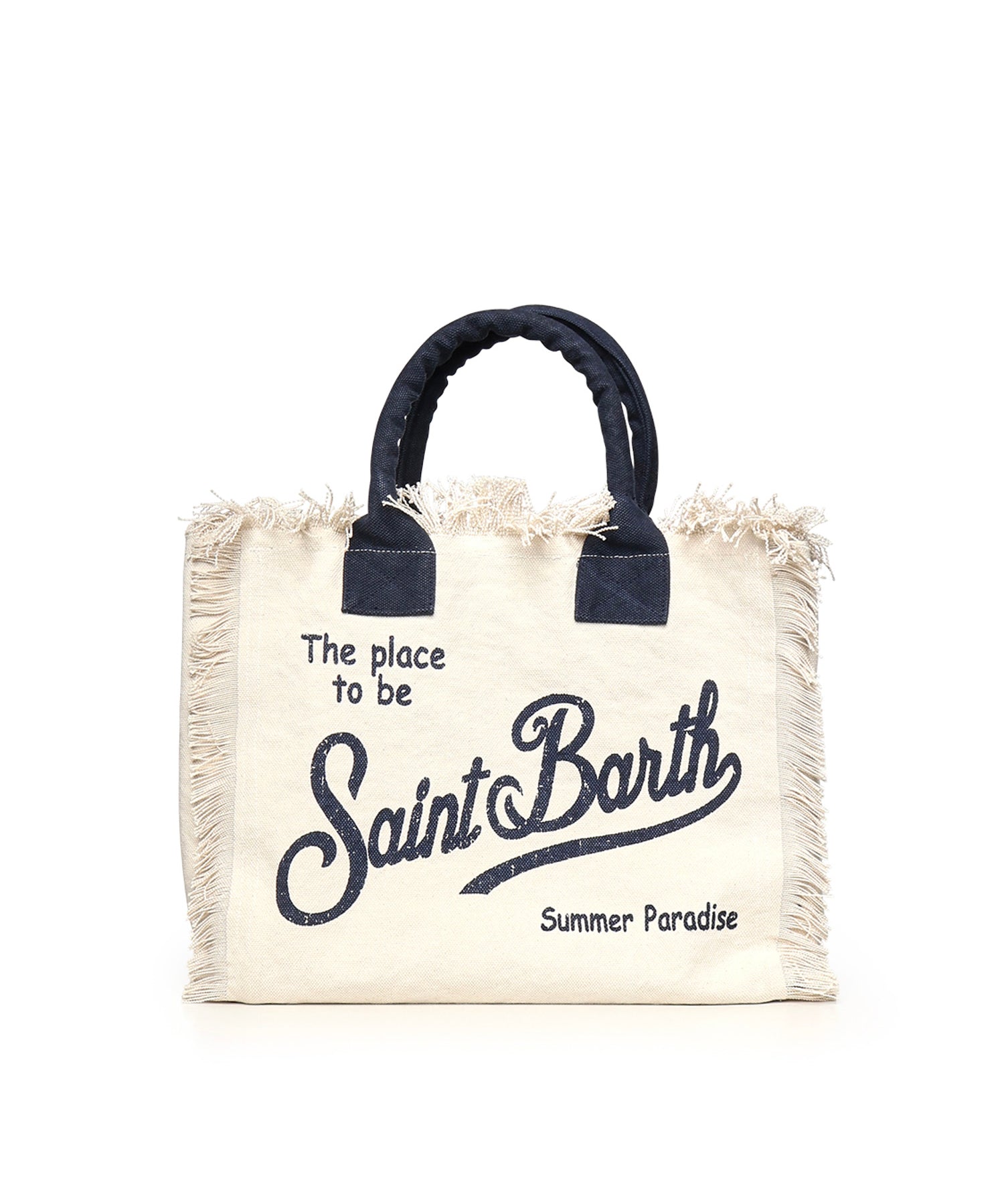 Borsa Vanity in canvas con frange VANI001 02564L MC2 SAINT BARTH 