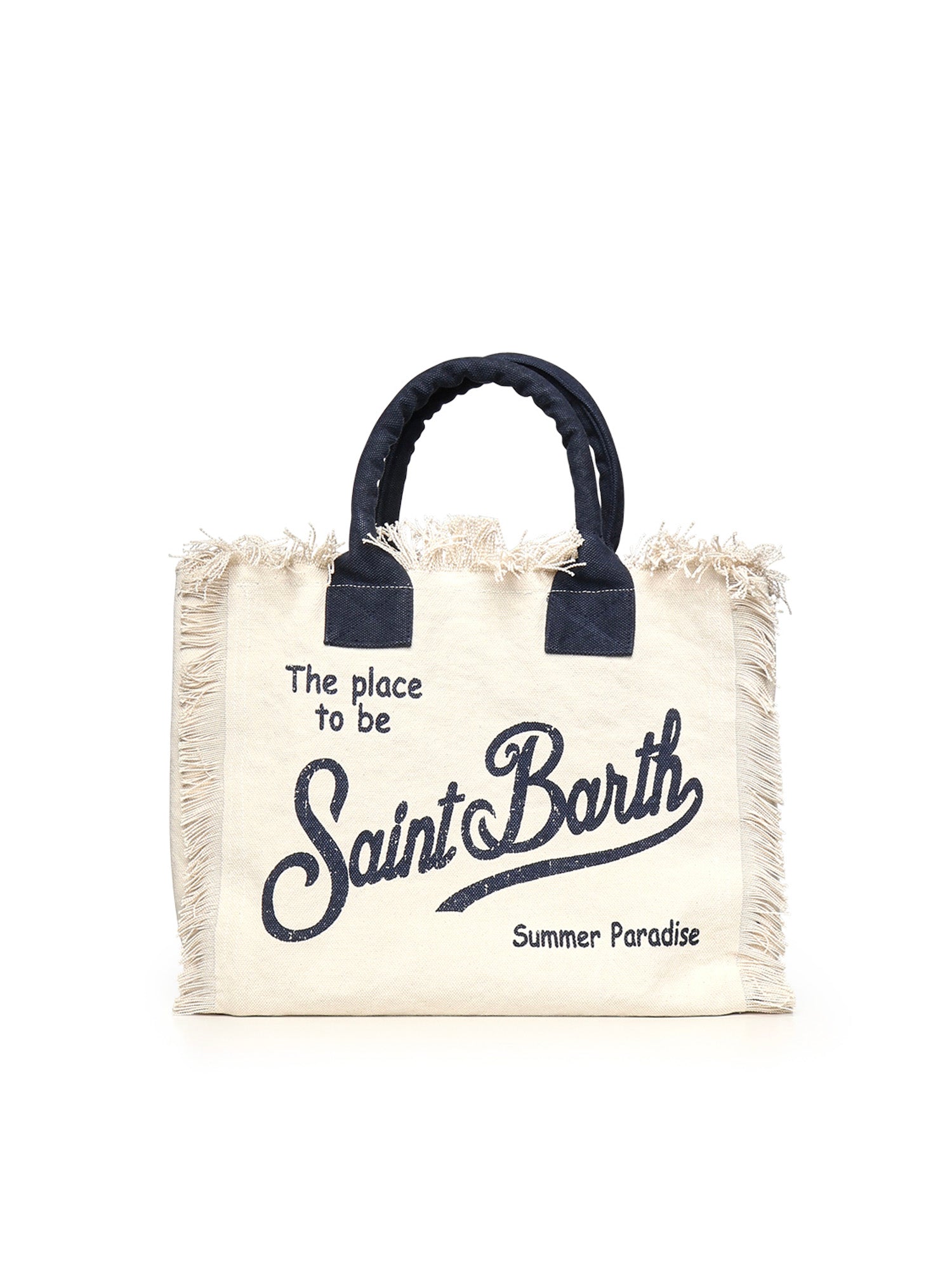 Borsa Vanity in canvas con frange VANI001 02564L MC2 SAINT BARTH 