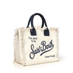 Borsa Vanity in canvas con frange VANI001 02564L MC2 SAINT BARTH 