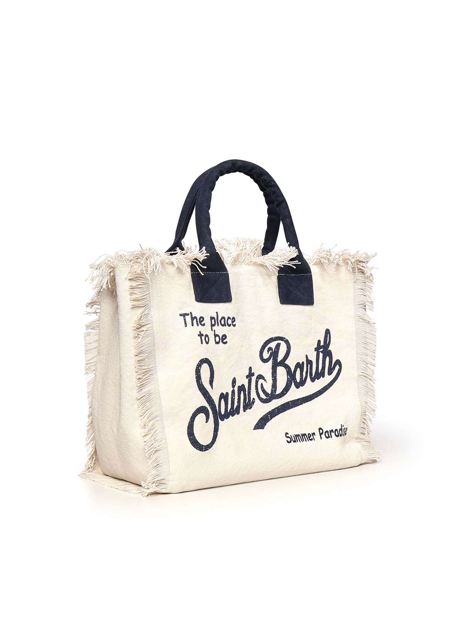 Borsa Vanity in canvas con frange VANI001 02564L MC2 SAINT BARTH 