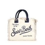 Borsa Vanity in canvas con frange VANI001 02564L MC2 SAINT BARTH 