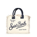 Borsa Vanity in canvas con frange VANI001 02564L MC2 SAINT BARTH 
