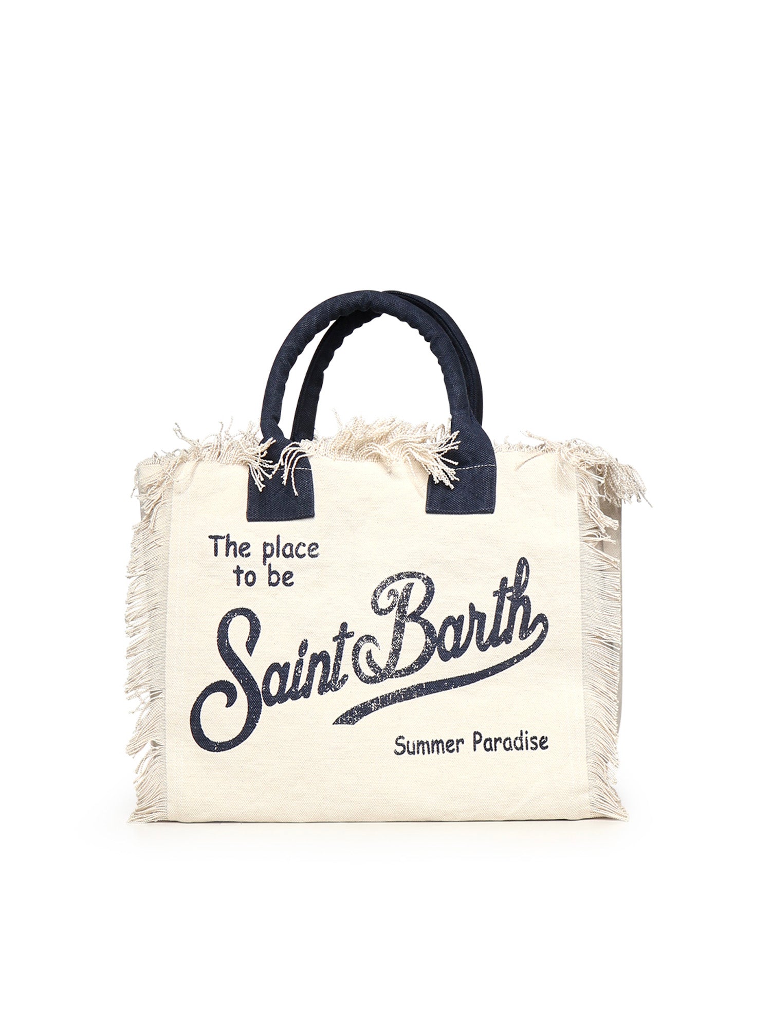 Borsa Vanity in canvas con frange VANI001 02564L MC2 SAINT BARTH 