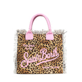 Borsa Vanity in canvas con stampa animalier VANI001 02591L MC2 SAINT BARTH 