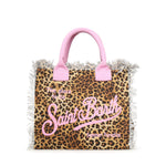 Borsa Vanity in canvas con stampa animalier VANI001 02591L MC2 SAINT BARTH 