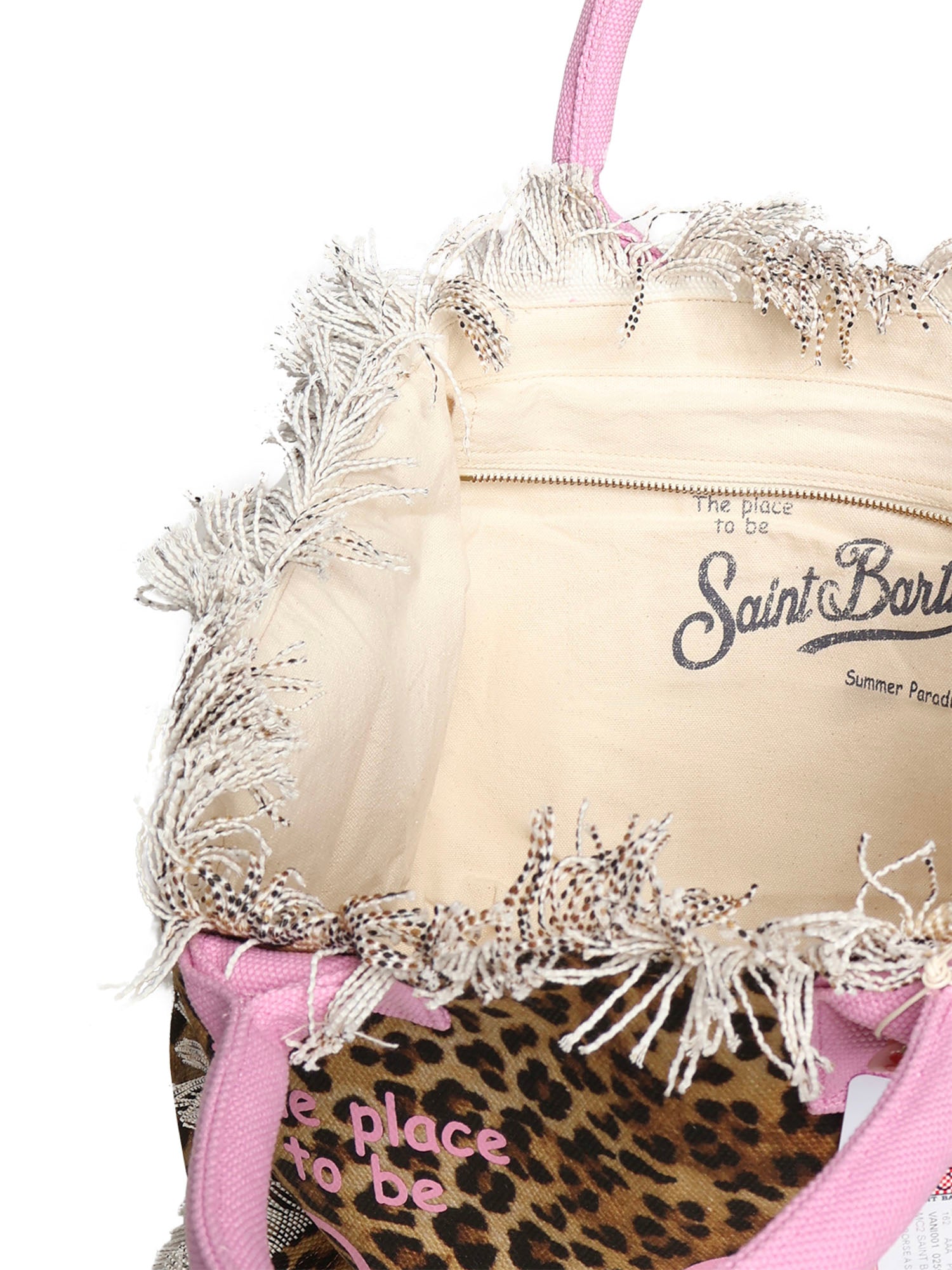 Borsa Vanity in canvas con stampa animalier VANI001 02591L MC2 SAINT BARTH 