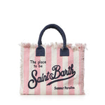 Borsa Vanity regular in canvas a righe VANI001 02626L MC2 SAINT BARTH 